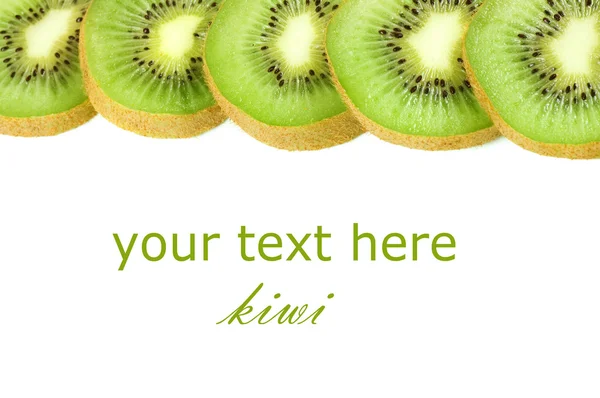 Verse kiwi geïsoleerd op witte achtergrond — Stockfoto