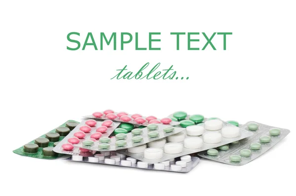 Heap Pills Isolated White Background — Stock Photo, Image