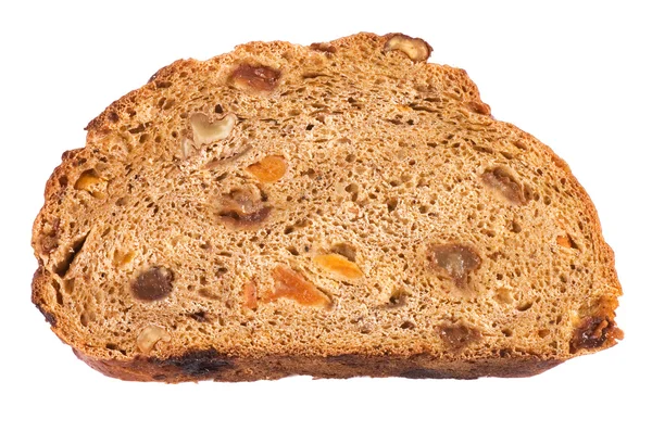 Řez Chléb Izolované Bílém Pozadí — Stock fotografie