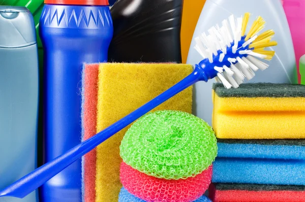 Assortment of means for cleaning — Stock Photo, Image