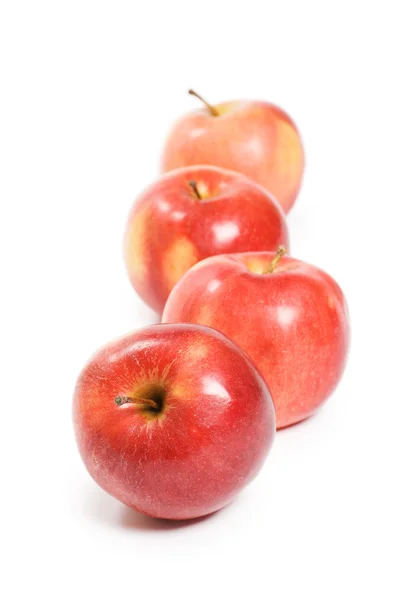 Червоне Яблуко Ізольоване Білому Тлі — стокове фото