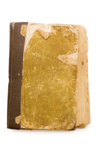 Древняя Книга Изолирована Белом Фоне — стоковое фото