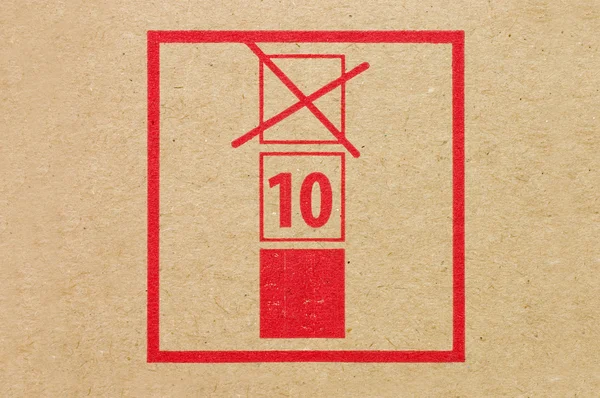 Warning Sign Cardboard Box — Stock Photo, Image