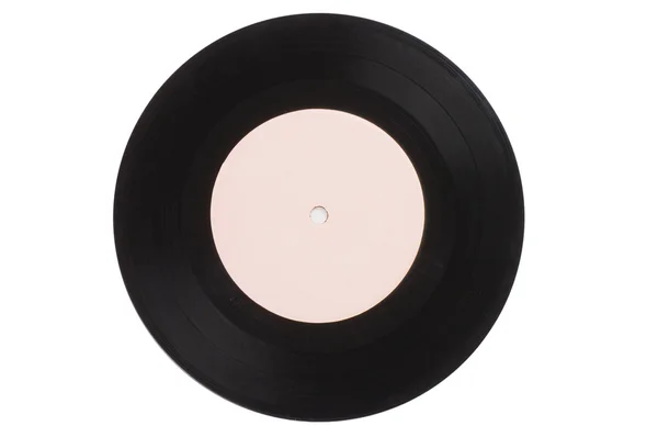 Vintage Vinyl Record Isolated White — Stock Photo, Image