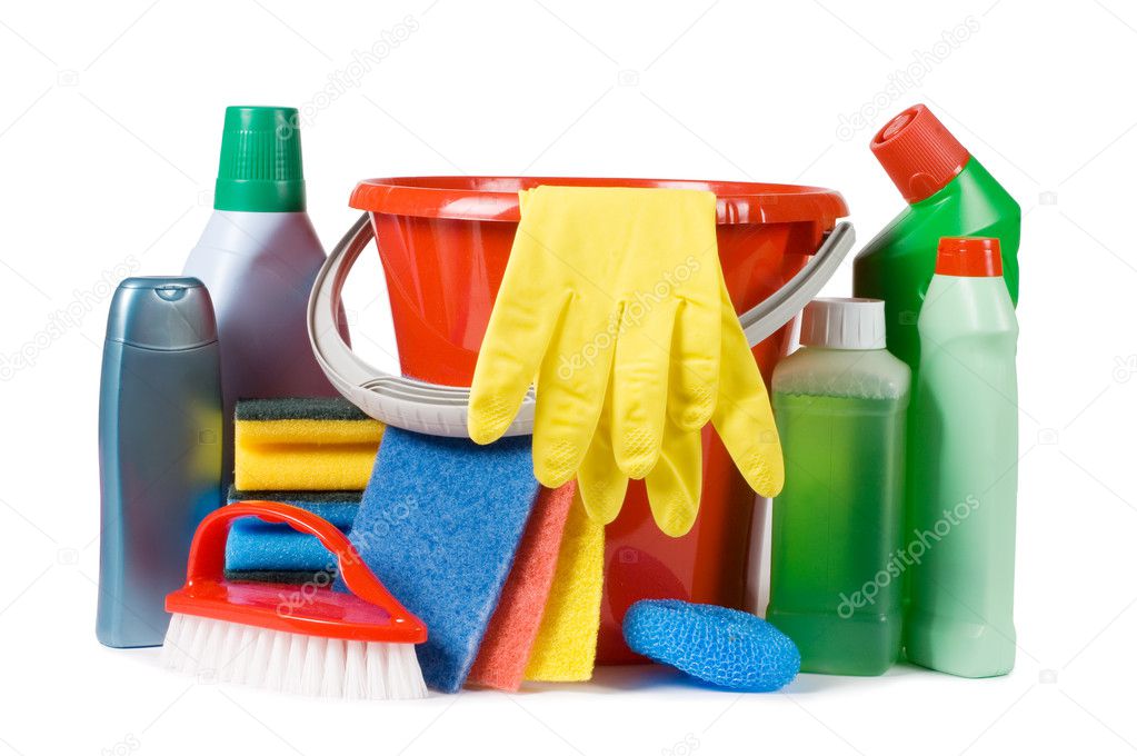 Assortment of means for cleaning isolated