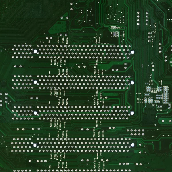 Close Computer Circuit Board Green — Stock Photo, Image