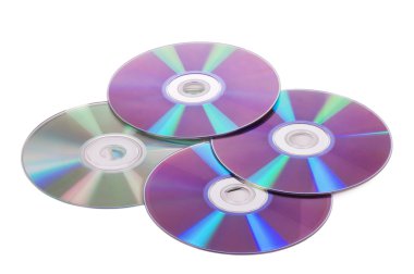 CD/Dvd üzerinde beyaz izole