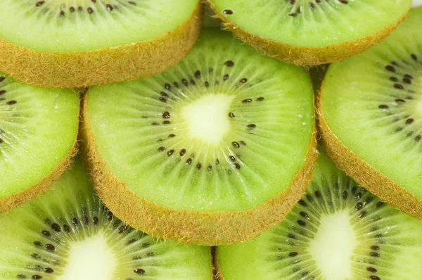 stock image Macro photo of a fresh kiwi