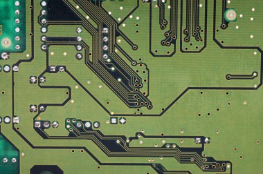 Detail of computer circuit board clipart