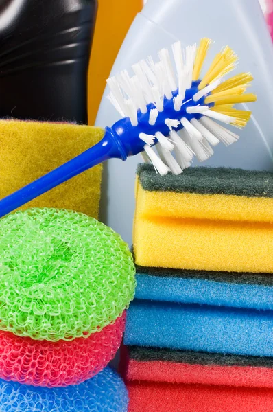 Assortment of means for cleaning — Stock Photo, Image