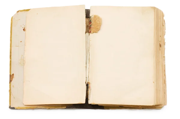 A régi könyv elszigetelt fehér background — Stock Fotó