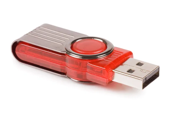 Memoria flash USB aislada en blanco —  Fotos de Stock