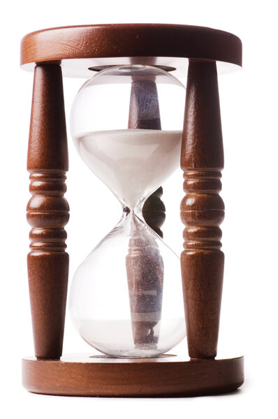 Hourglasses isolated on white background