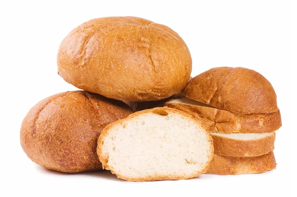 Cięcia chleba na białym tle na białym tle — Zdjęcie stockowe