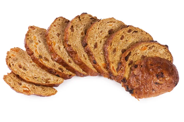 De gesneden brood geïsoleerd op witte achtergrond — Stockfoto