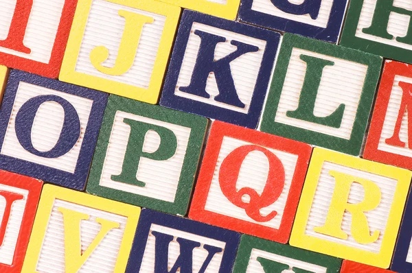 Κύβοι με γράμματα από κοντά — Φωτογραφία Αρχείου