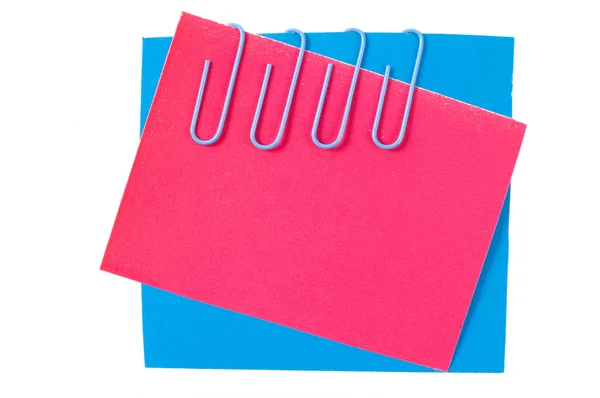 Papel de color con clip de papel —  Fotos de Stock