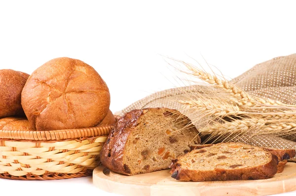 Pan fresco con espiga de trigo —  Fotos de Stock