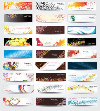 Set elegance and universal banners. Vector.