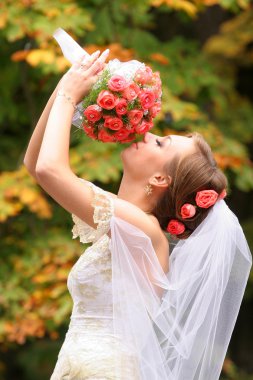 Portrait of the bride clipart