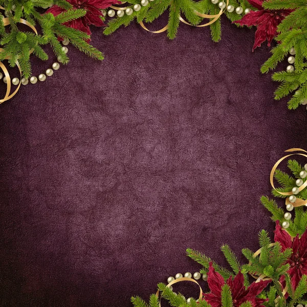 Открытка к празднику с ветками и цветами на абстрактном Б — стоковое фото