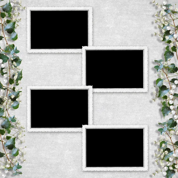 Kort För Semester Med Blommor Den Abstrakt Bakgrunden — Stockfoto