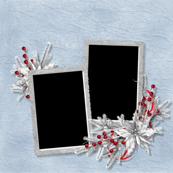 Cartão para o feriado com ramos no fundo abstrato — Fotografia de Stock
