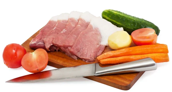 Мясо и овощи — стоковое фото