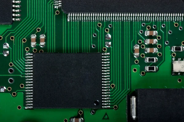 Makroansicht Der Elektronischen Leiterplatte — Stockfoto