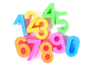 Bright numbers clipart