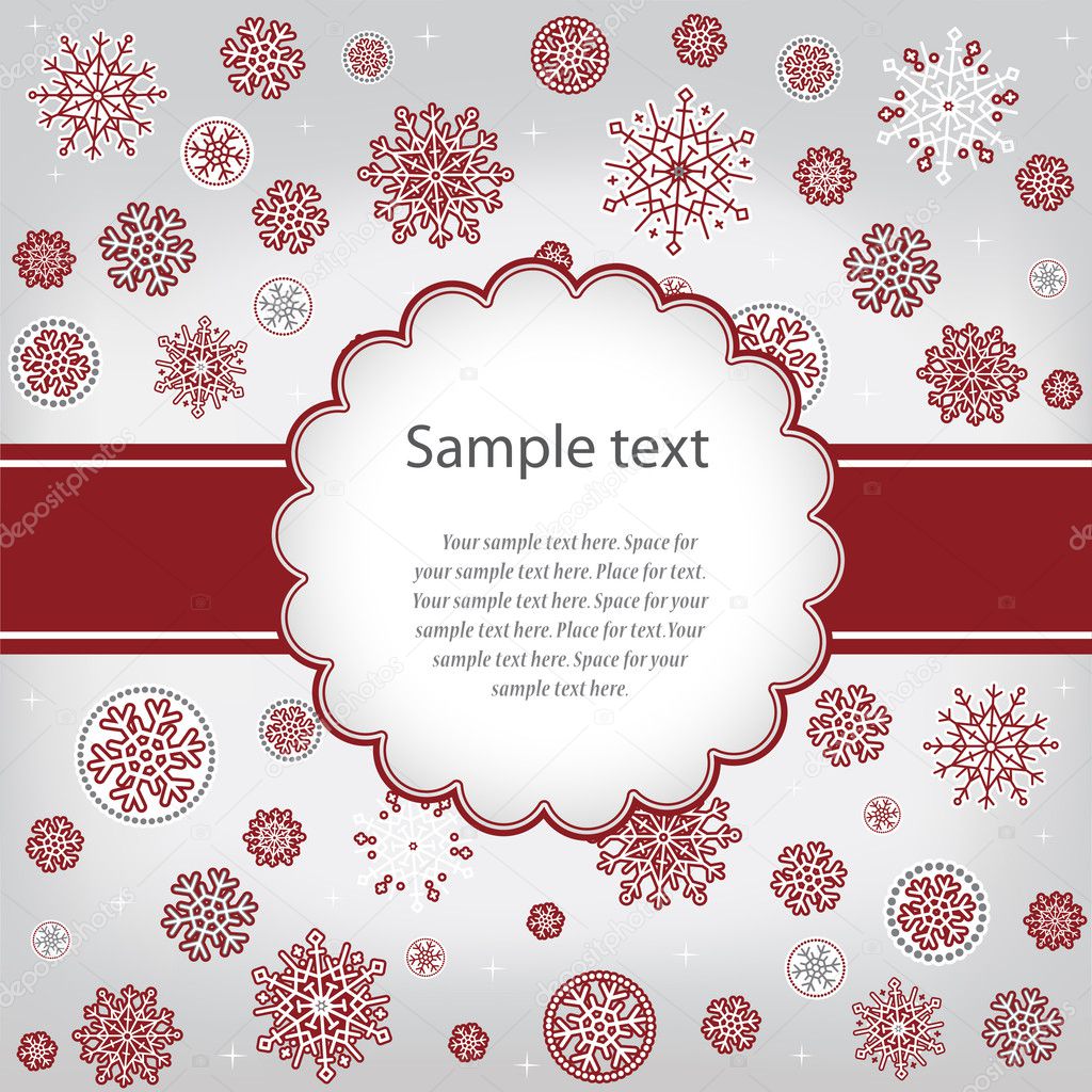 Template design congratulatory Christmas or New Year's card
