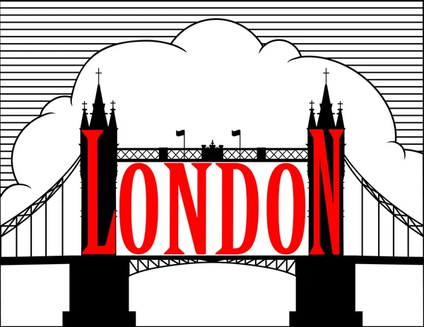 伦敦。伦敦塔桥。矢量 — 图库矢量图片