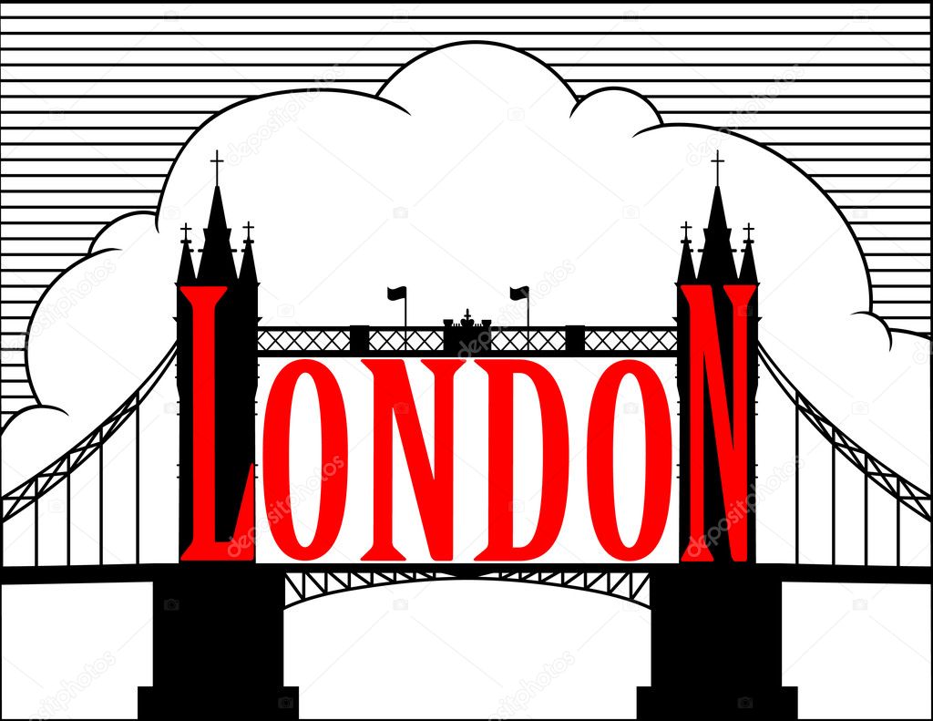 London. Tower bridge. vector