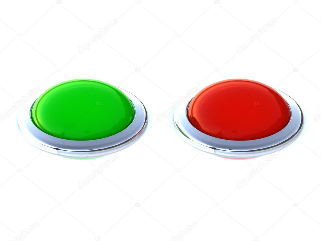 Green and reb buttons
