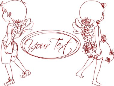 Fashion_children_line clipart