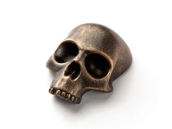 Modello di cranio in bronzo — Foto Stock