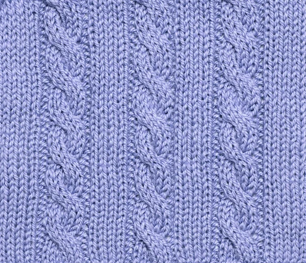 Blue knitted background — Stock Photo, Image