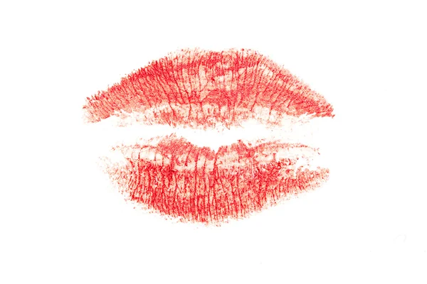 Carimbo de beijo vermelho — Fotografia de Stock