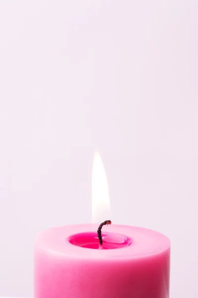 Roze kaars — Stockfoto