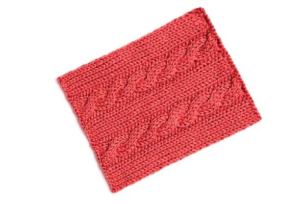 빨간 뜨개질 패턴 — 스톡 사진