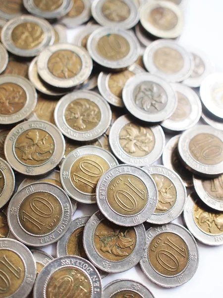 Κέρματα δέκα Δολάριο Χονγκ Κονγκ — Φωτογραφία Αρχείου