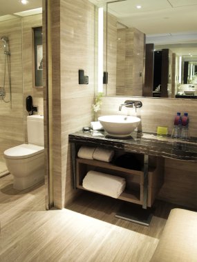 Toilet in luxury hotel room