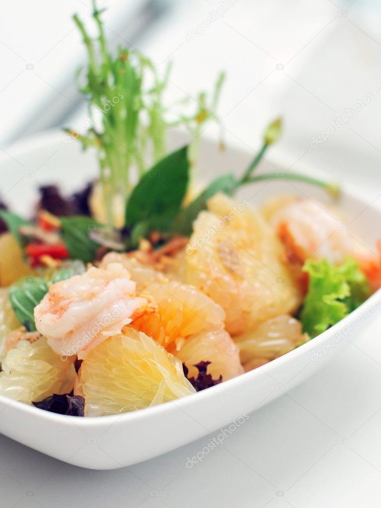 Pomelo and Shrimp Salad