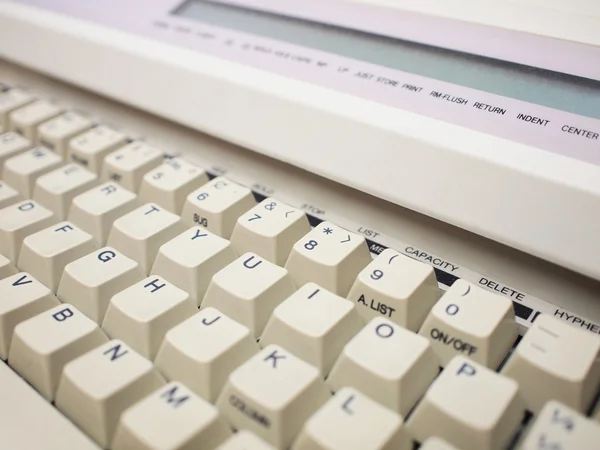 stock image Closeup of keyboard of an electronic typewriter