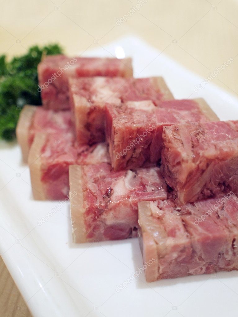 Chinese style crystal cube meat (meat jelly)