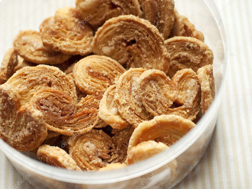 French snack palmier