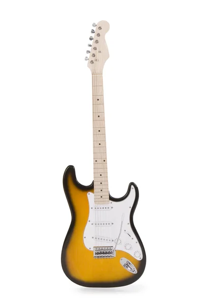 Gitara Elektryczna Izolowana Białym — Zdjęcie stockowe