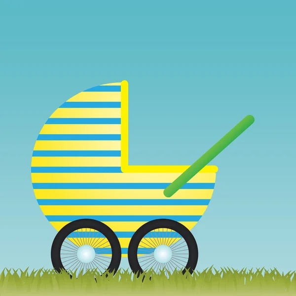 Chariot bébé — Image vectorielle