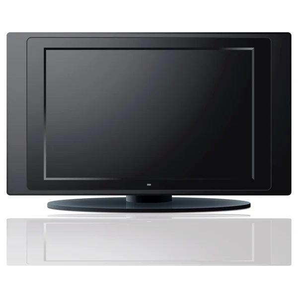 Moderno televisor LCD sobre fondo blanco . — Vector de stock