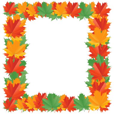 Fall leaf border clipart